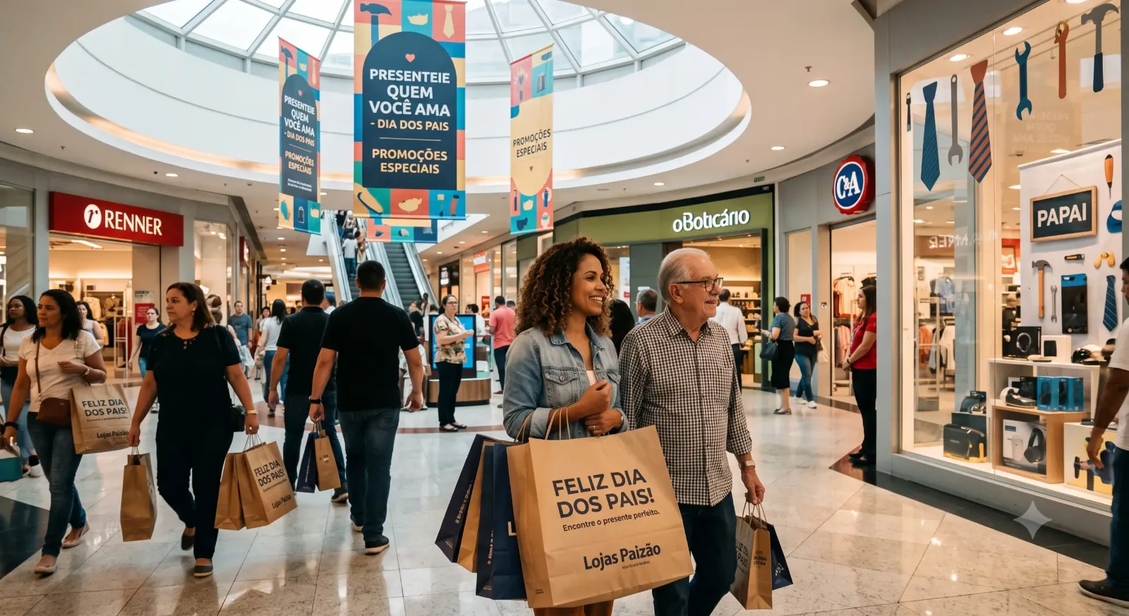 Shoppings do Grande ABC projetam alta nas vendas no Dia dos Pais.
